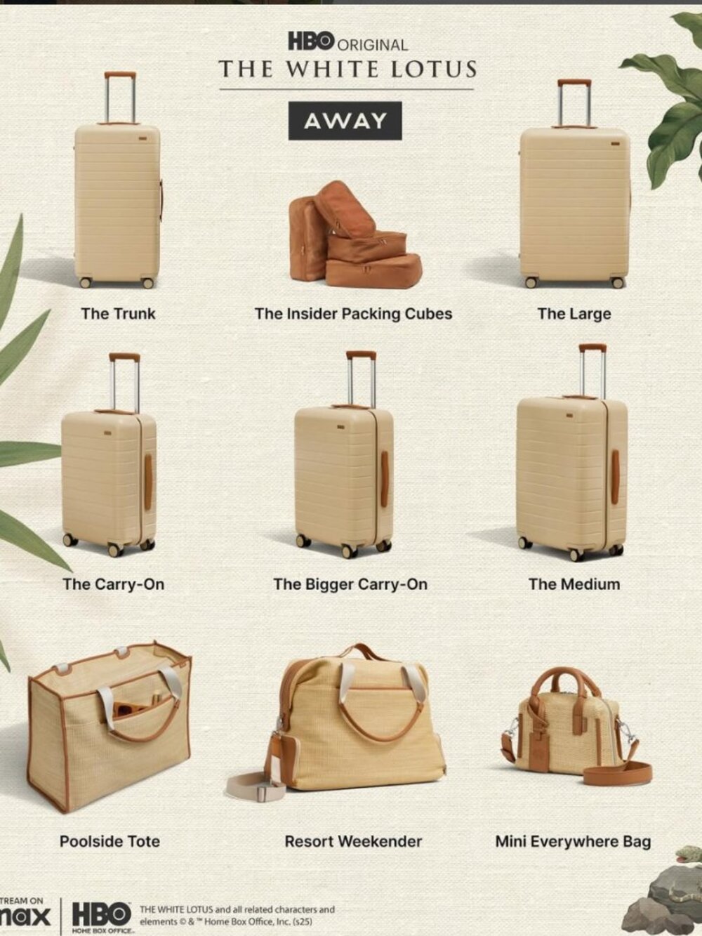 BNWT AWAY x white lotus weekender